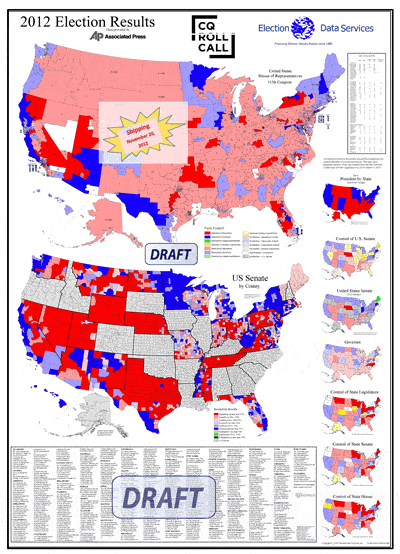 2014 Election Results Poster - Folded | Election Data Services